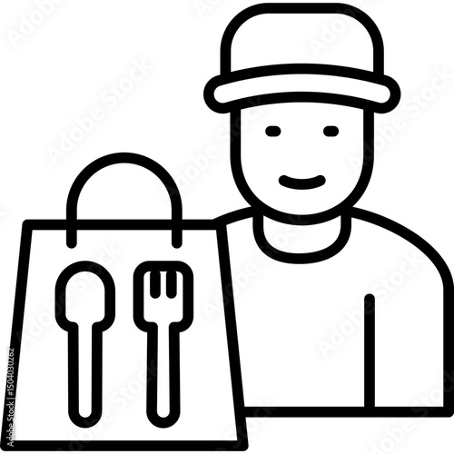 Food Delivery line icon