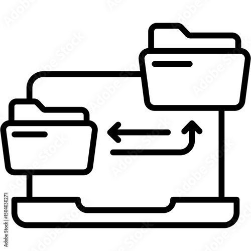 Transfer Data line icon