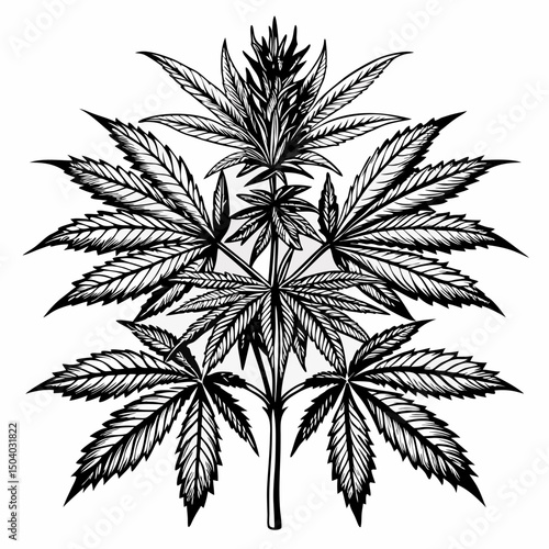 cannabis leaf vector