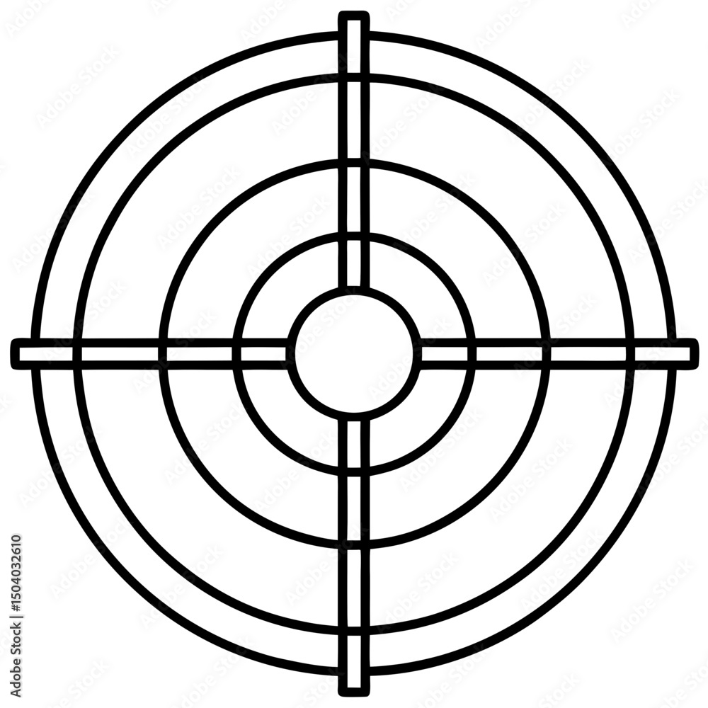 Crosshair-target - on white background, Instant Digital Download. Crosshair-target - on white background, Instant Digital Download.