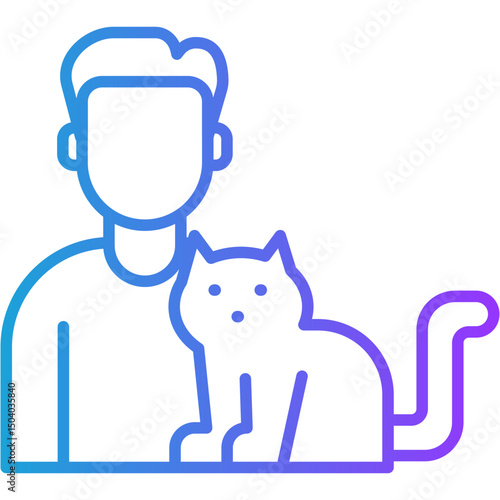 Play With Pet line gradient icon