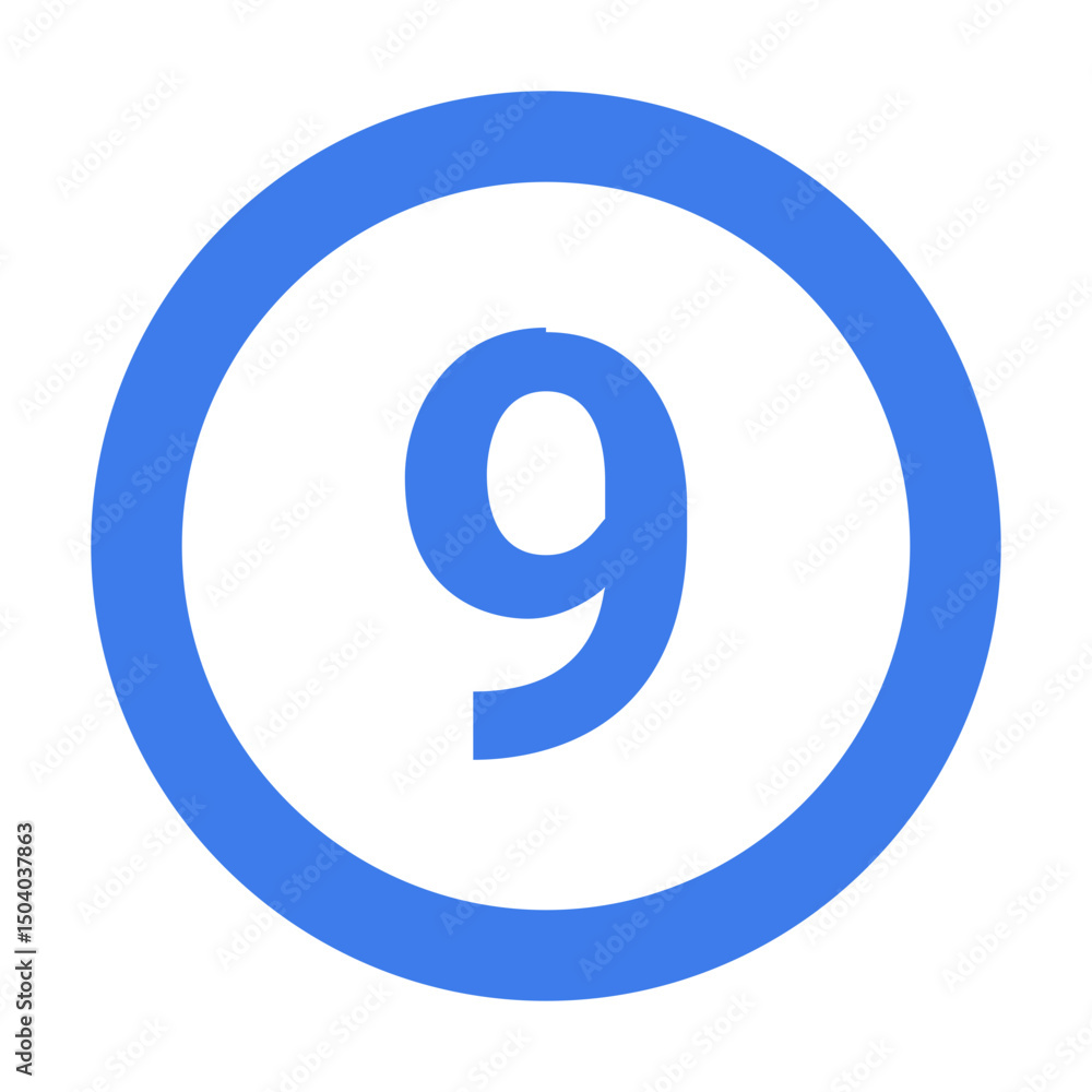Simple numbers in circle Vector images Simple numbers in circle Vector images