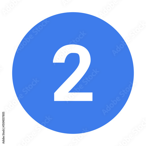 Simple numbers in circle Vector images