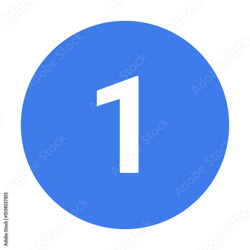Simple numbers in circle Vector images