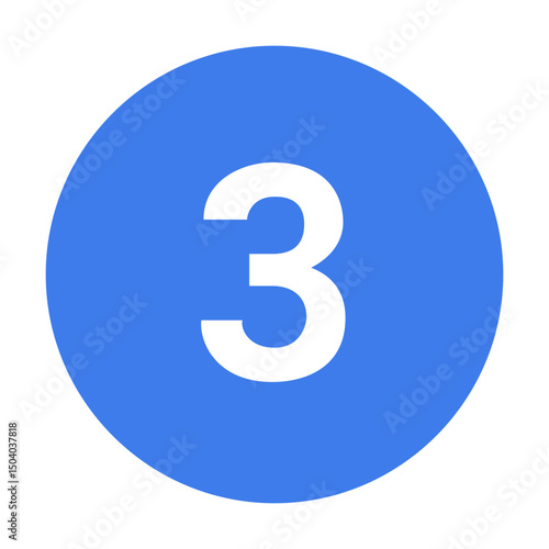 Simple numbers in circle Vector images