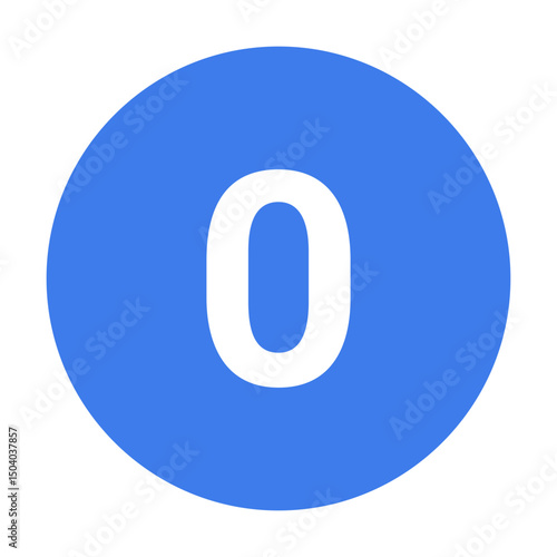 Simple numbers in circle Vector images