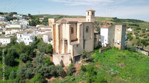 Aerial view of Setenil de las Bodegas, Andalusia. Southern Spain