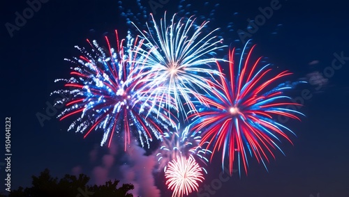 Wallpaper Mural Spectacular Fireworks Display Vibrant Colors Illuminating the Night Sky Torontodigital.ca