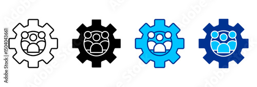 Mentorship Icon Set Multiple Style Vector Illustration