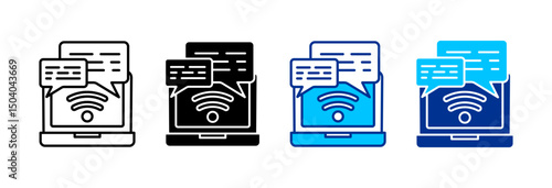 Consulting Icon Set Multiple Style Vector Illustration