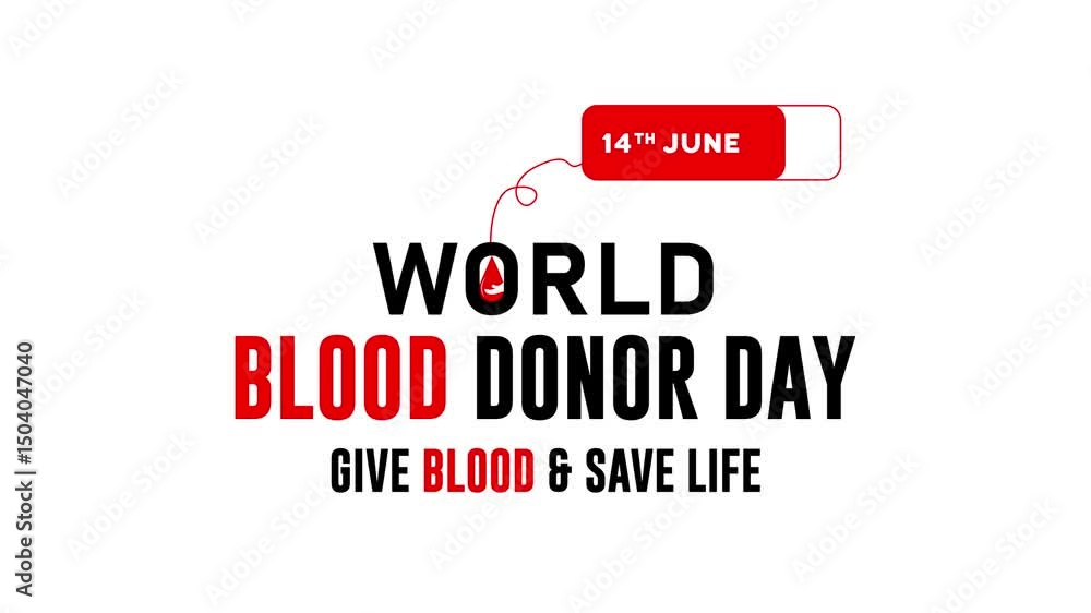 World Blood Donor Day Animation | Give Blood, Save Life Awareness Video on White Background World Blood Donor Day Animation | Give Blood, Save Life Awareness Video on White Background