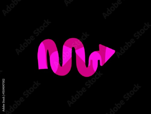 The black background in the image is an illustration of a curved arrow pointing to the right. It is used only as a sign to indicate the right direction. It is also a colorful illustration.
