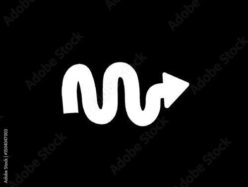 The black background in the image is an illustration of a curved arrow pointing to the right. It is used only as a sign to indicate the right direction. It is also a colorful illustration.