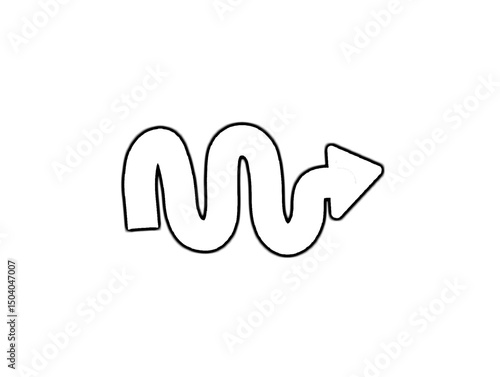 The white background in the image is an illustration of a curved arrow pointing to the right. It is used only as a sign to indicate the right direction. It is also a colorful illustration.