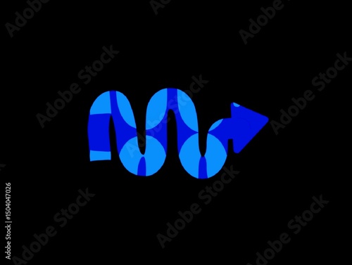 The black background in the image is an illustration of a curved arrow pointing to the right. It is used only as a sign to indicate the right direction. It is also a colorful illustration.
