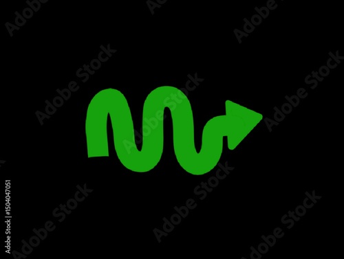 The black background in the image is an illustration of a curved arrow pointing to the right. It is used only as a sign to indicate the right direction. It is also a colorful illustration.
