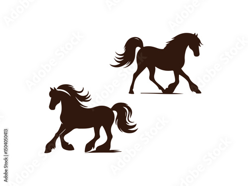 horse silhouette vector
