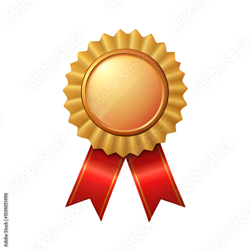 Award ribbon PNG icon isolated with transparent background