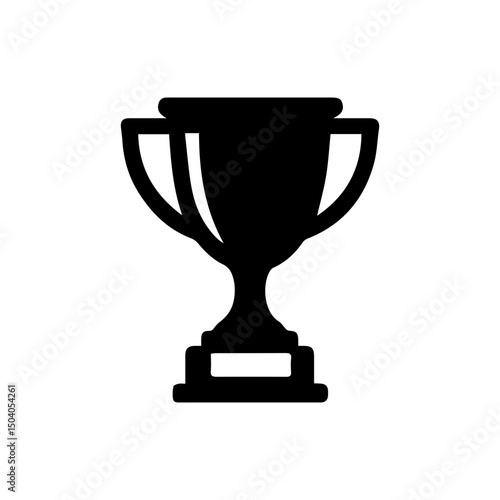 Trophy icon with transparent background award winning achievement success symbol