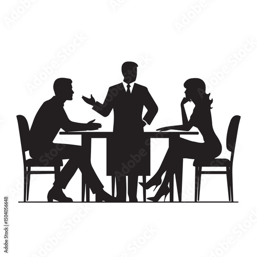 Desk Vector Silhouette