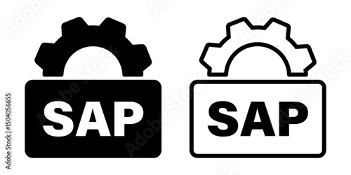 SAP gear icon symbol set