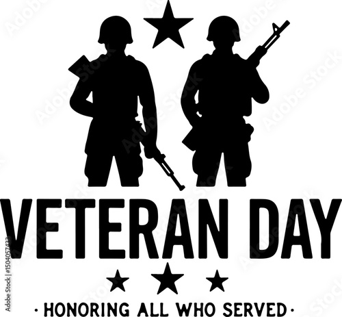 Veterans Soldier Silhouette Bundle vector