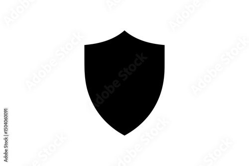 Simple black shield with pointed bottom end