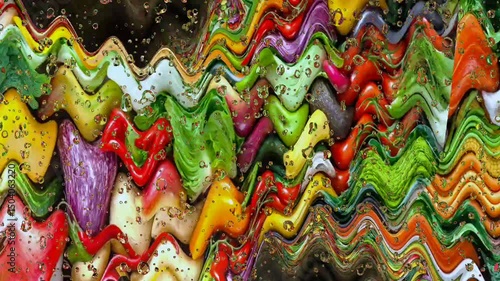 Wallpaper Mural Animated footage of Colorful abstract pattern suitable for backgrounds, wallpapers, and textile designs. Vibrant colors and geometric shapes create a modern and artistic look. Torontodigital.ca