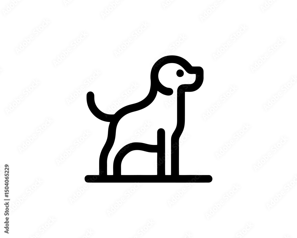 dog logo in playful vector art dog logo in playful vector art