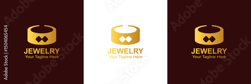 Premium Jewelry Logo with Elegant Golden Bracelet - Luxury EPS