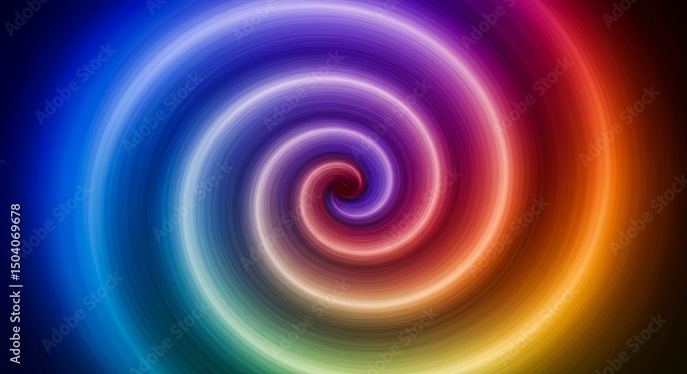 Colorful spiral design art Colorful spiral design art