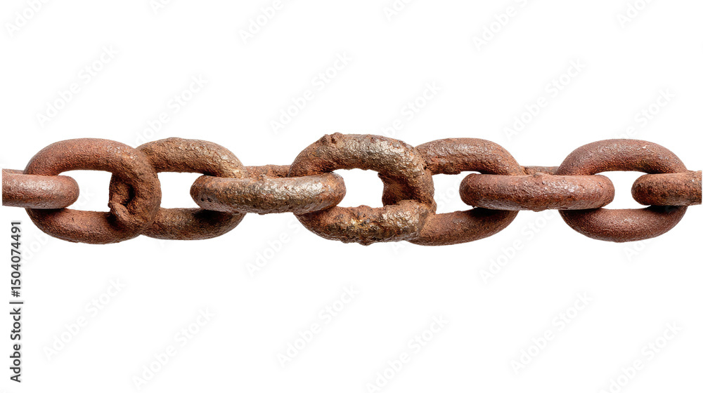Rusting Chain: The strength of the past. A weathered, rusted metal chain evokes a sense of history and resilience. The textures of time and wear are apparent in every link. Rusting Chain: The strength of the past. A weathered, rusted metal chain evokes a sense of history and resilience. The textures of time and wear are apparent in every link.