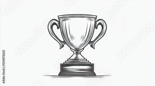 Wallpaper Mural Detailed vintage style drawing of a trophy. Torontodigital.ca