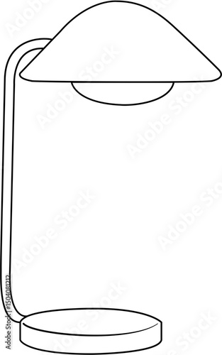 Cozy bedside lamp coloring page