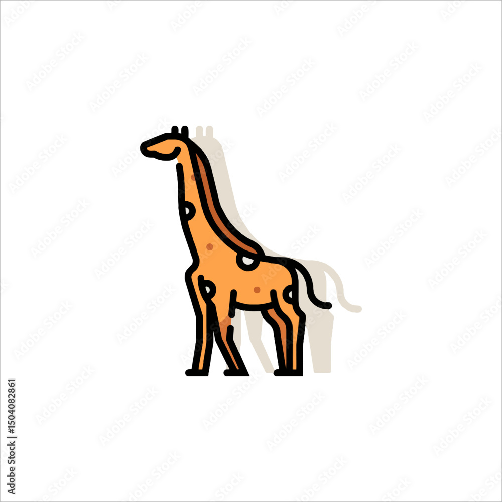 Fototapeta premium giraffe vector illustration