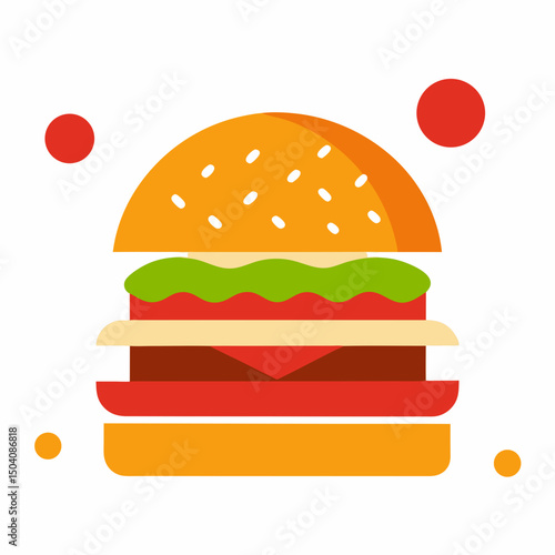 burger binge on white background  .svg