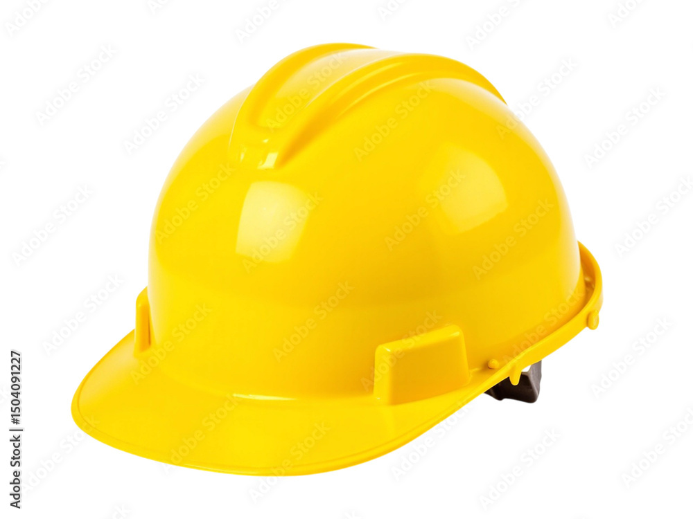 Fototapeta premium yellow helmet isolated on white
