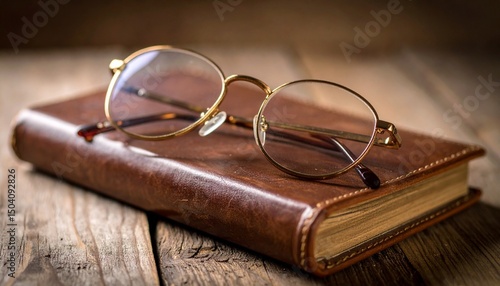 old book and glasses