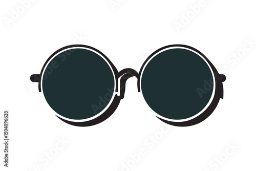 Sunglass silhouette art vector on white background