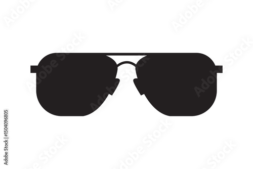 Sunglass silhouette art vector on white background
