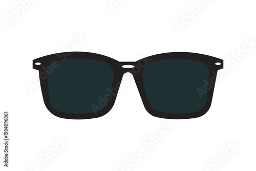 Sunglass silhouette art vector on white background