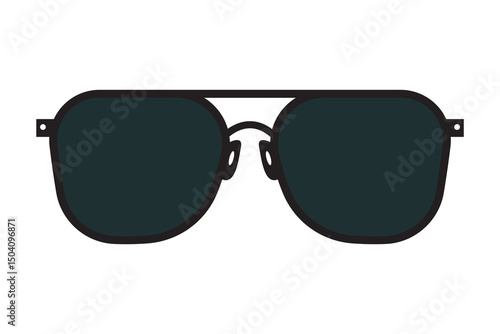 Sunglass silhouette art vector on white background