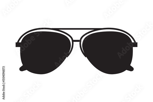 Sunglass silhouette art vector on white background