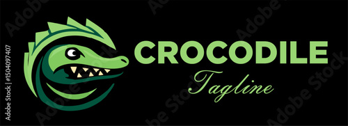 Photography Vector of crocodile logo design illustration