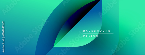 Abstract gradients create flowing shapes. Teal, blue, green hues blend smoothly. Modern design element for backgrounds, presentations.