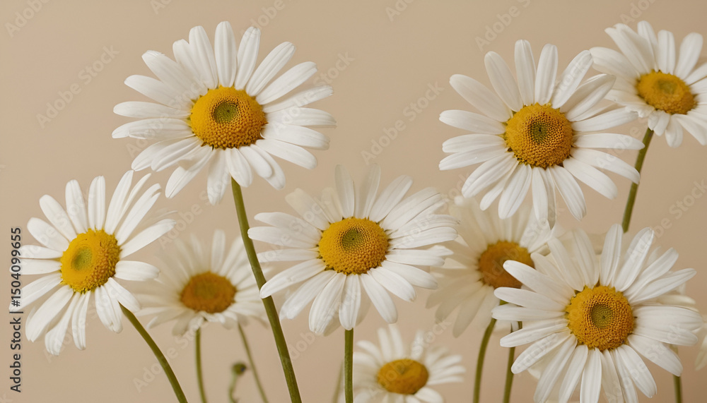 Fototapeta premium summer nature background. chamomile flowers in white mug, book, braided hat on table in garden. summer season. rustic composition with flowers. relax time.