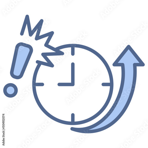 Downtime Impact Blue Icon