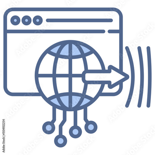 Technology Resilience Blue Icon