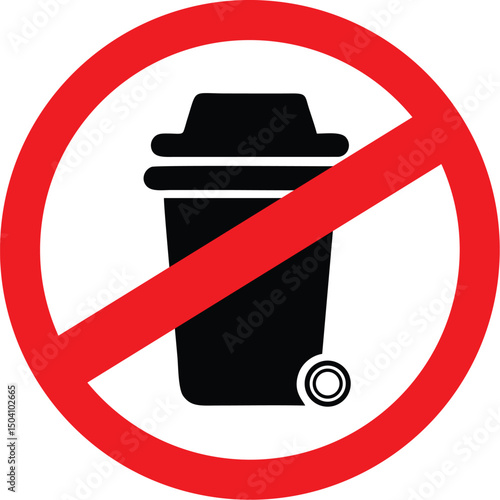 do not dispose warning symbol with crossed-out trash bin icon indicating restricted waste disposal