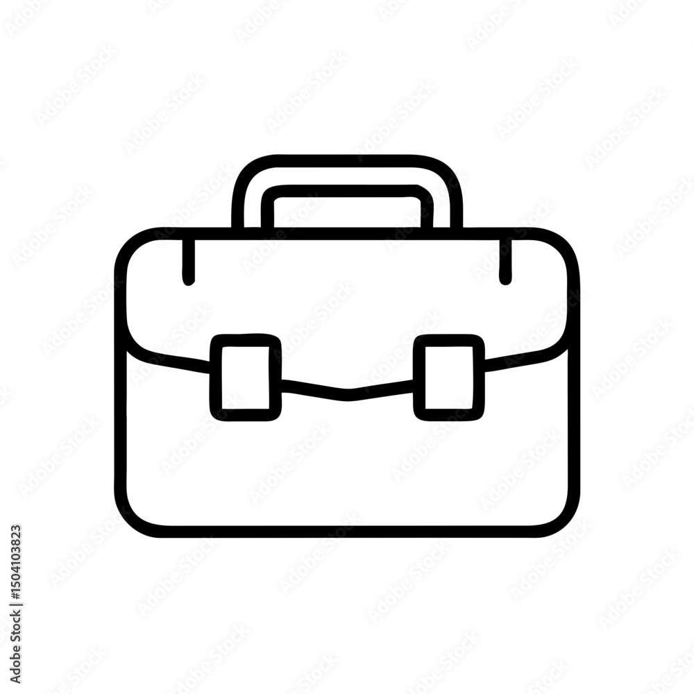 Simple briefcase icon, for business presentations Simple briefcase icon, for business presentations